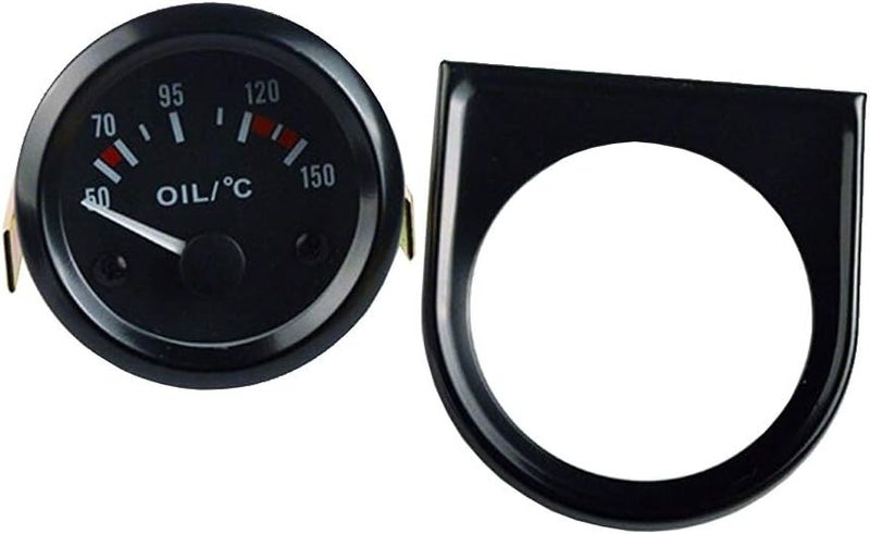 E Support Universal Car 2" 52mm Pointer Oil Temp Temperautre Gauge Meter Celsius White LED Light Indicator Display Electrical - Image 5